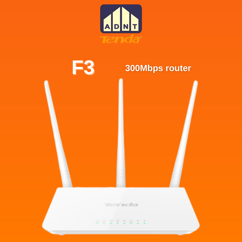 Bộ phát wifi không dây 3 râu kích sóng repeater Wireless Router F3 Tenda hàng chính hãng