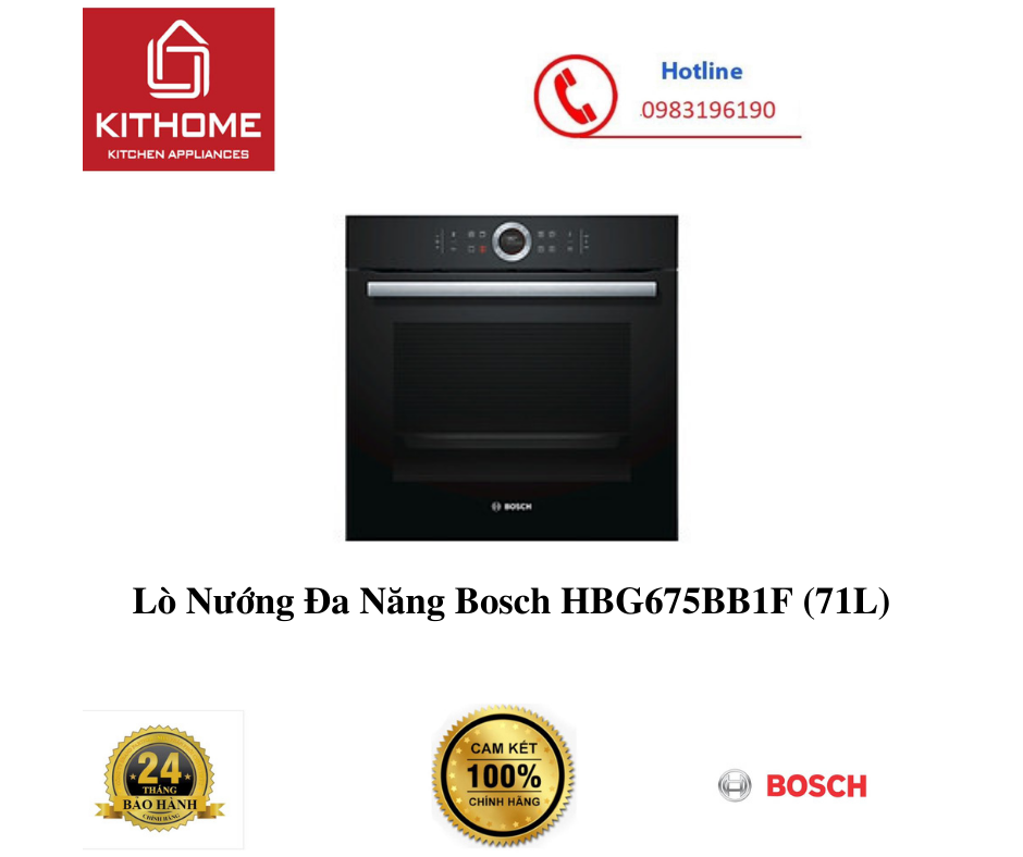 Lò Nướng Đa Năng Bosch HBG675BB1F (71L) - Hàng chính hãng