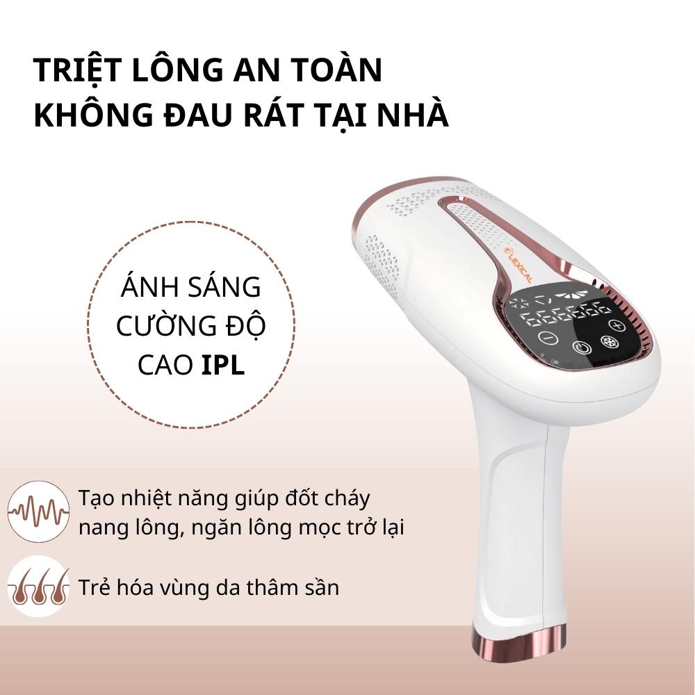 Máy triệt lông Lexical BHRL04 triệt lạnh lên đến 6 độ C ức chế lông mọc lại, công suất 36W - Hàng nhập khẩu