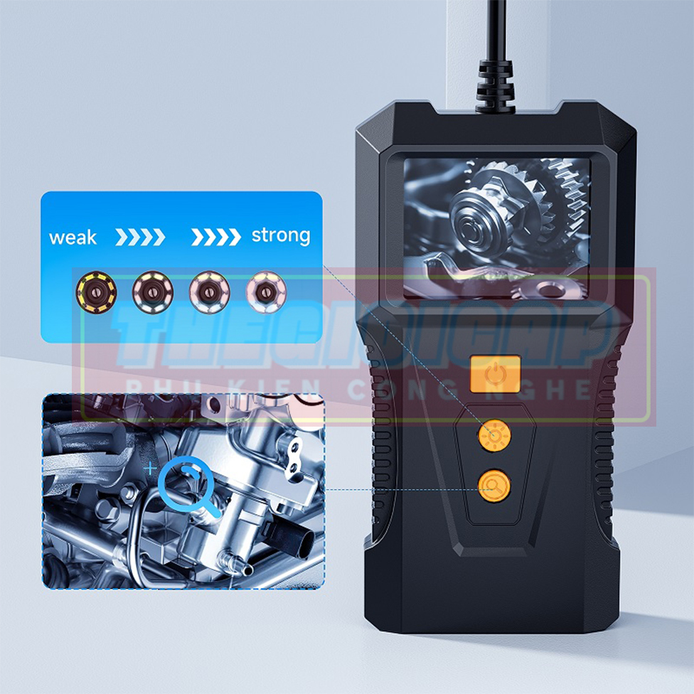ROGTZ Camera Nội Soi Công Nghiệp Chống Nước Dây Cứng IP67 1080P Màn Hình 2 inch P230 - Hàng Nhập Khẩu