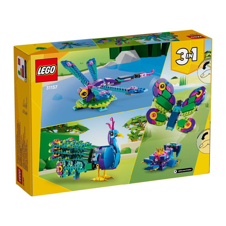 LEGO CREATOR 31157 Đồ Chơi Lắp Ráp Mô Hình Chim Công Sặc Sỡ 31157 (355 chi tiết)