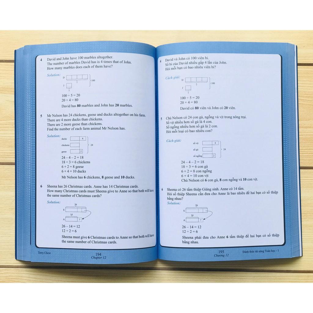 Sách Đánh Thức Tài Năng Toán Học 1, Toán Song Ngữ Singapore, Toán lớp 1, lớp 2 ( 7 - 8 tuổi )