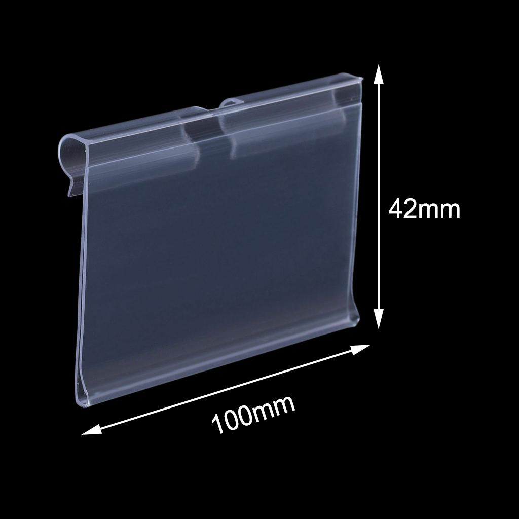 Clear Plastic Retail Price Tag Merchandise Sign Display Holder Store Tag Racks
