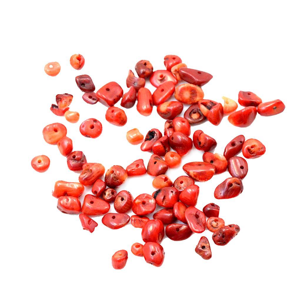 Red Gemstone Loose Spacer Beads with Hole   Necklace Bracelet