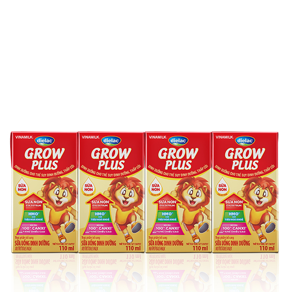 Thùng 48 Hộp Sữa Bột Pha Sẵn Vinamilk Dielac Grow Plus - Đỏ 110ml