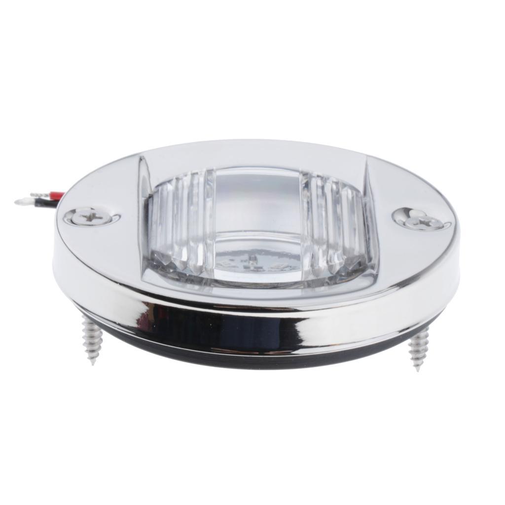 Stainless Steel Marine Boat Yacht RV 6 LEDs Step Courtesy Light 12V White