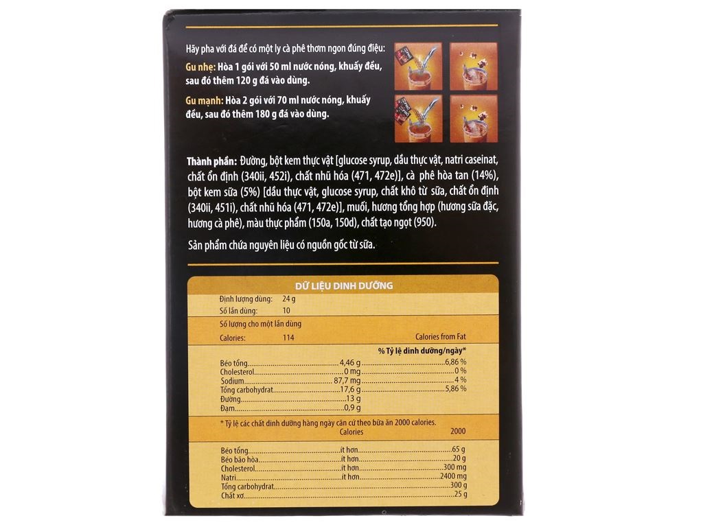 Café Phố MacCoffee đen đá - sữa đá
