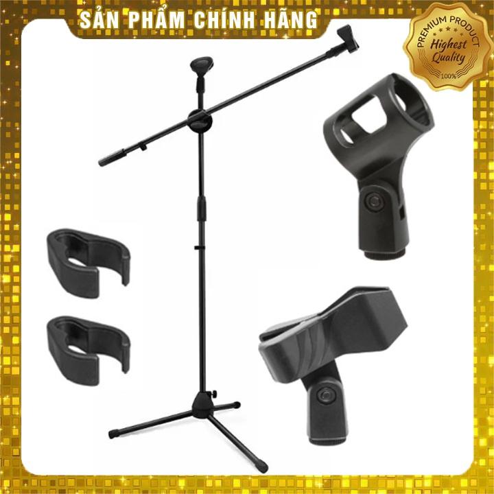 Chân míc đế micro đứng hát Boom Stand MS-001 (Đen)