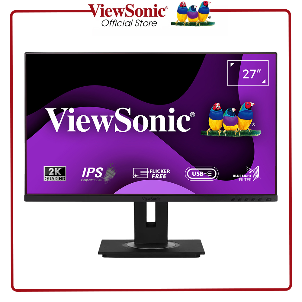 Màn hình công thái học ViewSonic VG2755-2K 27 inch/ 2K/ IPS - Hàng Chính Hãng