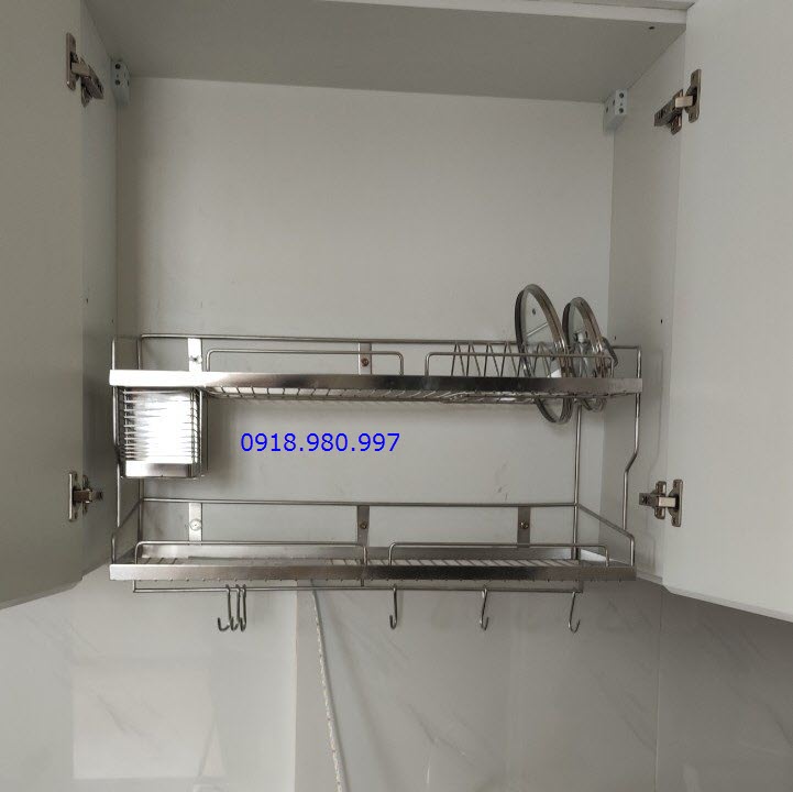 Kệ úp chén dĩa inox 304, kệ để bát đĩa dao thớt đũa đa năng DN5678910