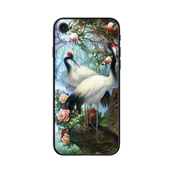 Ốp Lưng in cho iPhone 7/8 Mẫu Cặp Đôi Hạc - Hàng Chính Hãng