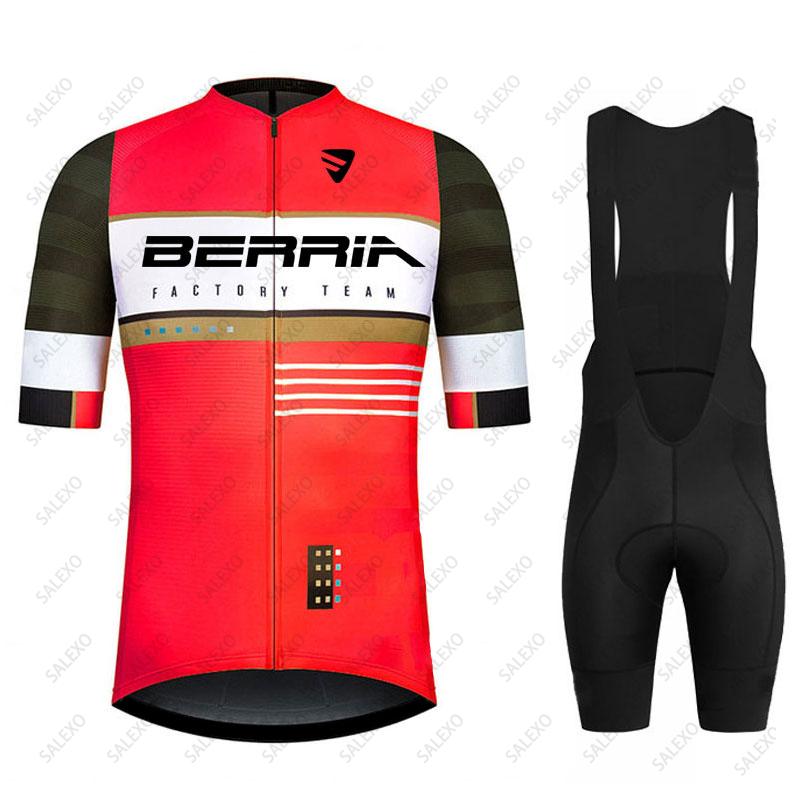 2023 BERRIA Đội Nam Ngắn Tay Đi Xe Đạp Jersey Bộ Mùa Hè MTB Maillot Ropa Ciclismo Đi Xe Đạp Quần Áo Thể Thao Xe Đạp Phù Hợp Với Color: 8 Size: S