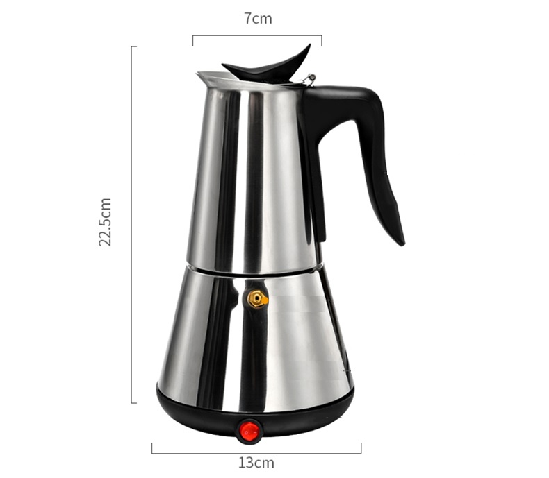 BÌNH ĐIỆN PHA CÀ PHÊ MOKA EXPRESS 300ML CHẤT LIỆU INOX CAO CẤP