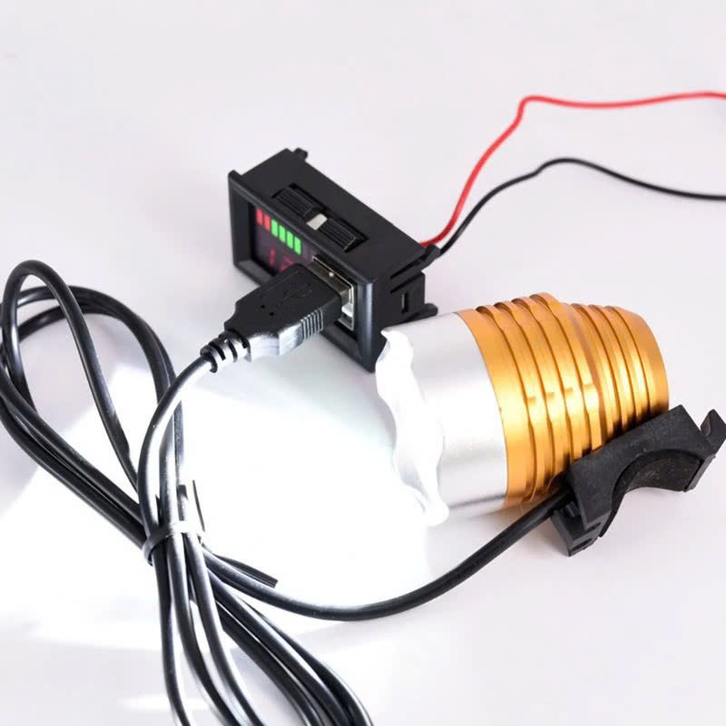 Đồng Hồ Đo Điện Áp Ắc Quy 12V-80V Có Sạc USB - Sản Phẩm Loại Tốt Bền Bỉ, Dễ Lắp