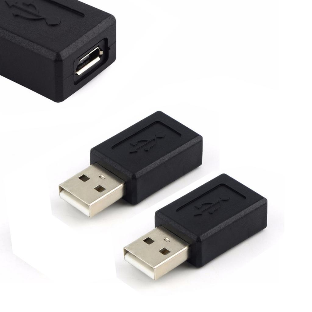 2x Micro USB Female to USB2.0 A Male Converter Connector Adapter for Laptop