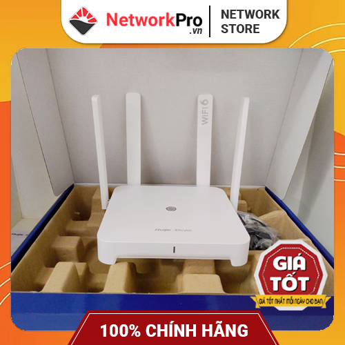 Router WiFi 6 Ruijie RG-EW1800GX PRO Hàng Chính Hãng – Băng Tần Kép, Tốc Độ 1200Mbps, Chịu Tải 48 User