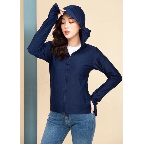 Áo khoác nắng nữ che mặt chống tia UV vải dày dặn mát thoáng khí - màu sắc thời trang
