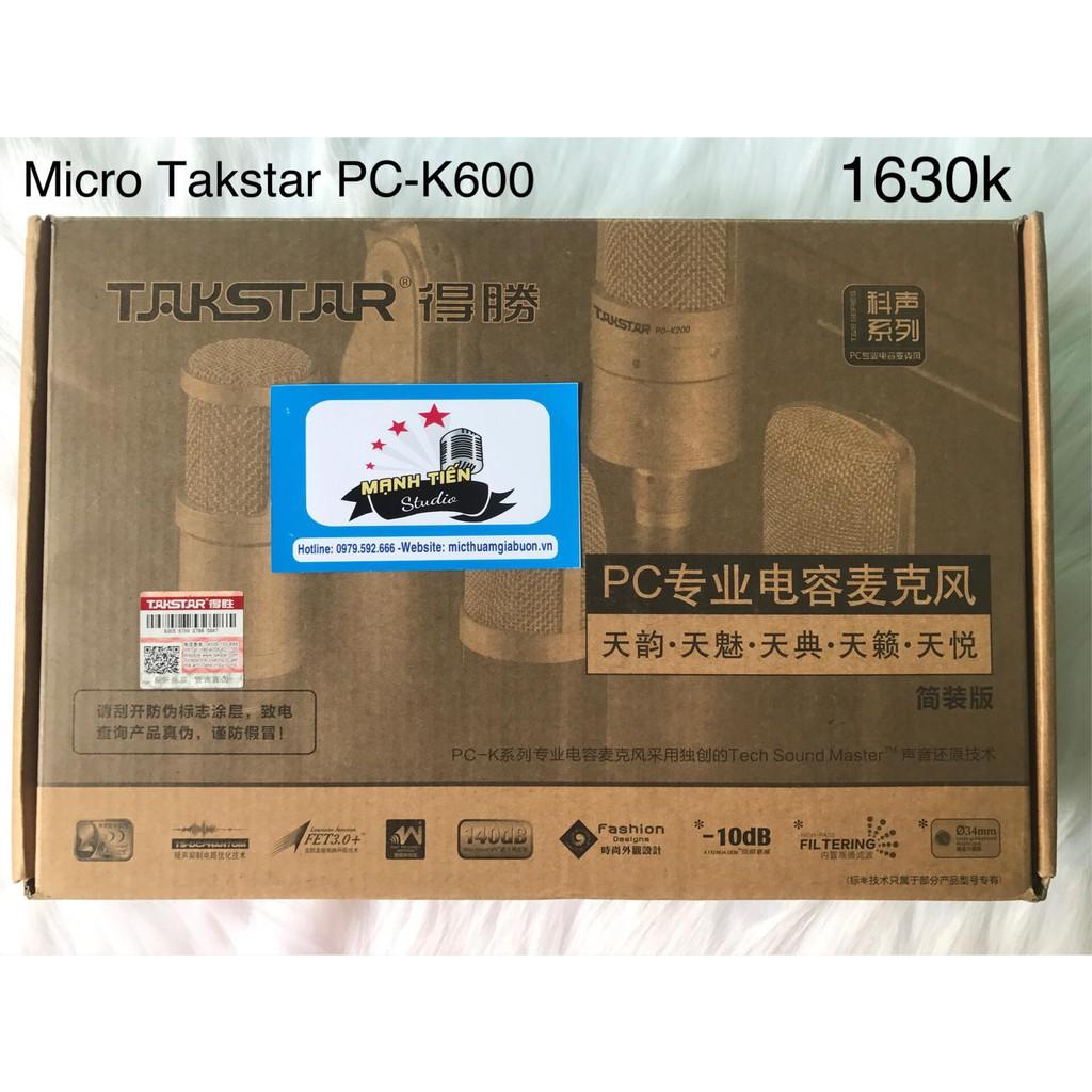 Micro Takstar K600 + nguồn 48v + canon 2m +xlr 3.5