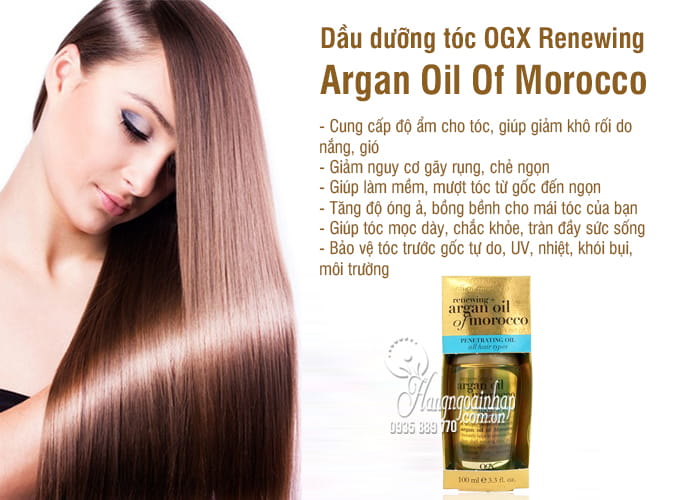 Tinh Dầu Dưỡng Tóc OGX Argan Oil Of Morocco All Hair Typer  Dry 100ml - USA