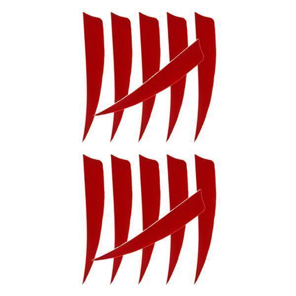 2-6pack 12 Pieces 4 Inch Archery Arrow Feathers Fletchings Vanes Red