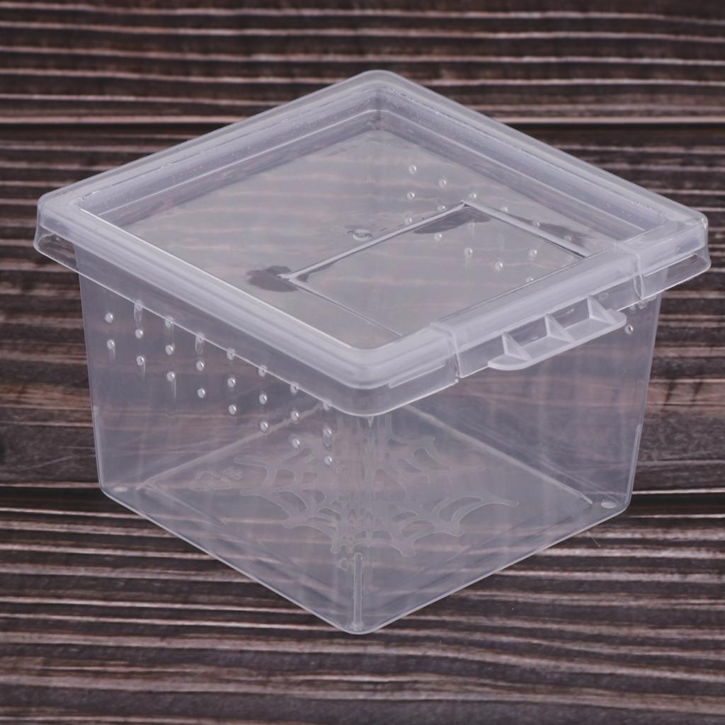 150PACK Plastic Feeding Box Pet Insect Reptile Breeding Cage Hatching Container