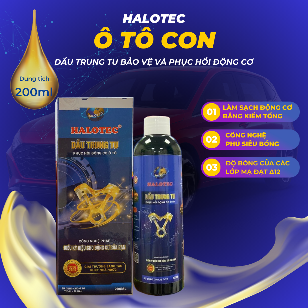 Halotec Dầu Trung Tu Động Cơ, Tặng Lọ Buồng Đốt 50ml