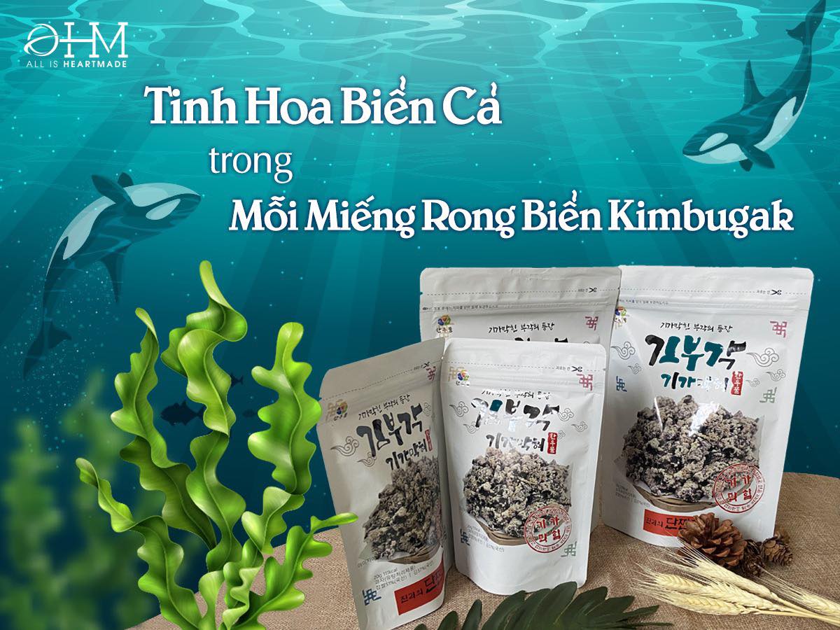 Bánh snack dinh dưỡng rong biển Kimbugak vị ngọt 20g 