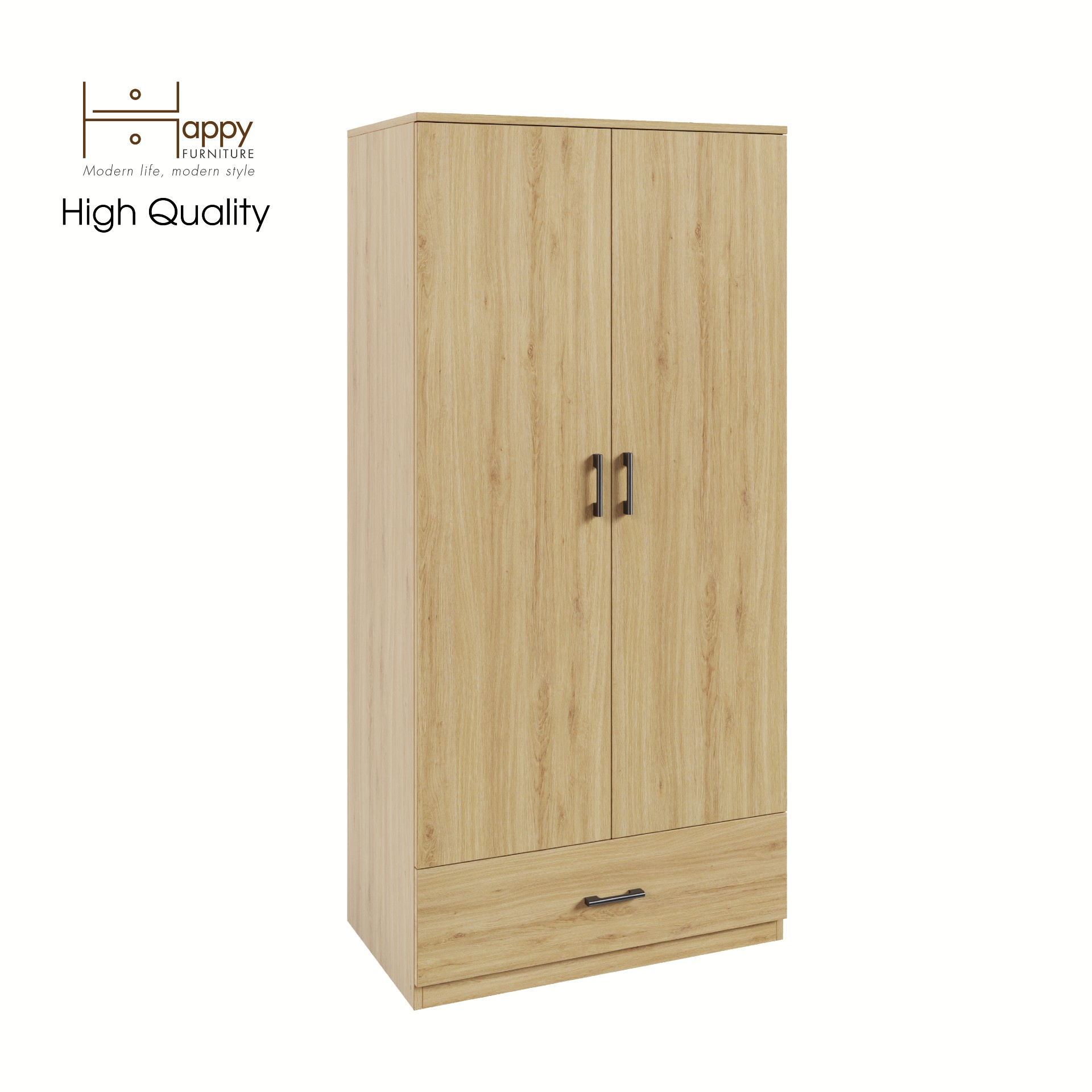 [Happy Home Furniture] SALY ,  Tủ quần áo cửa mở - 1 ngăn kéo ,  80cm x 48cm x 168cm ( DxRxC), TCM_005