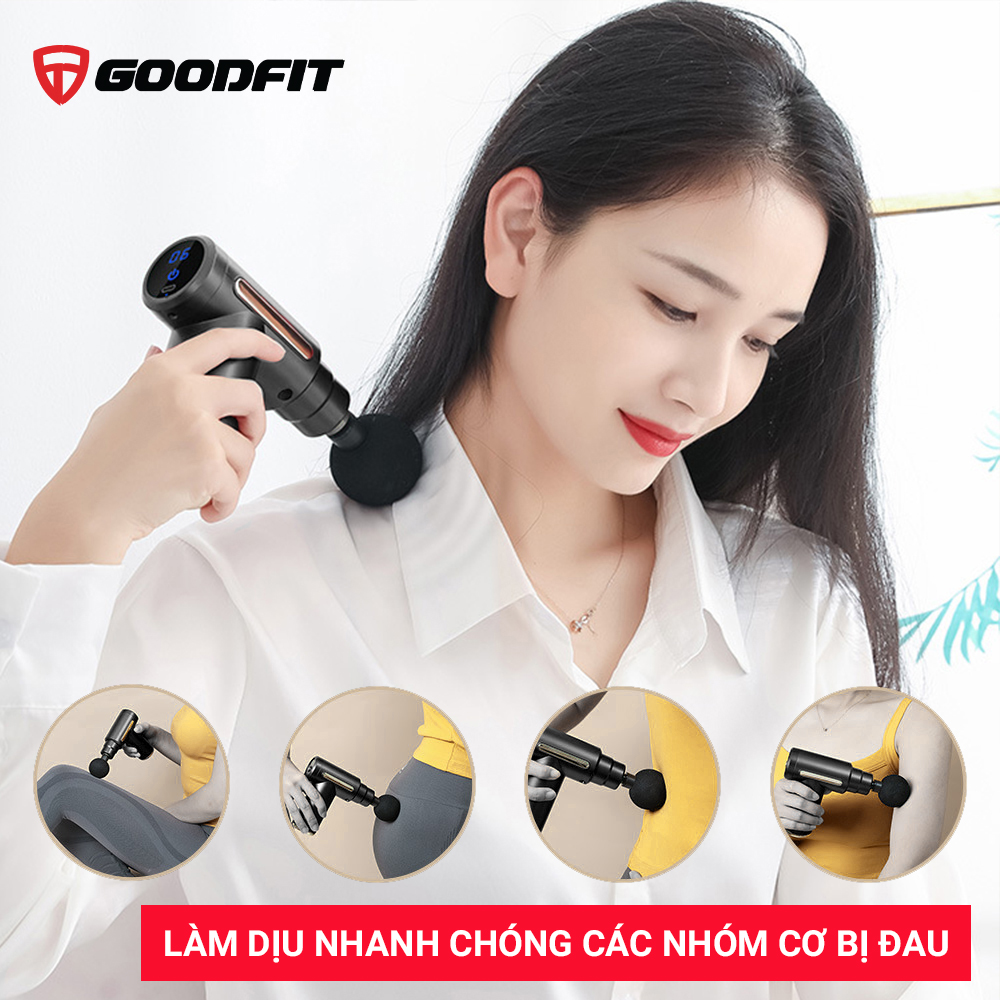 Máy mát xa cầm tay mini Massage Gun GoodFit GF212MG