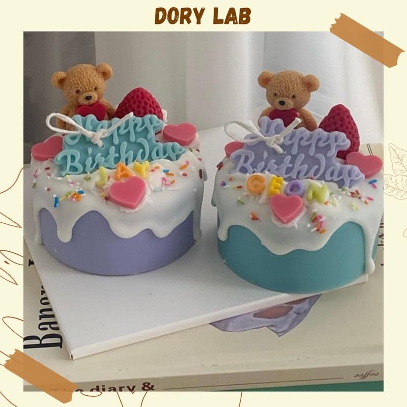 Nến Thơm Handmade Bánh Kem Gấu Con Nhiều Mẫu - Dory Lab