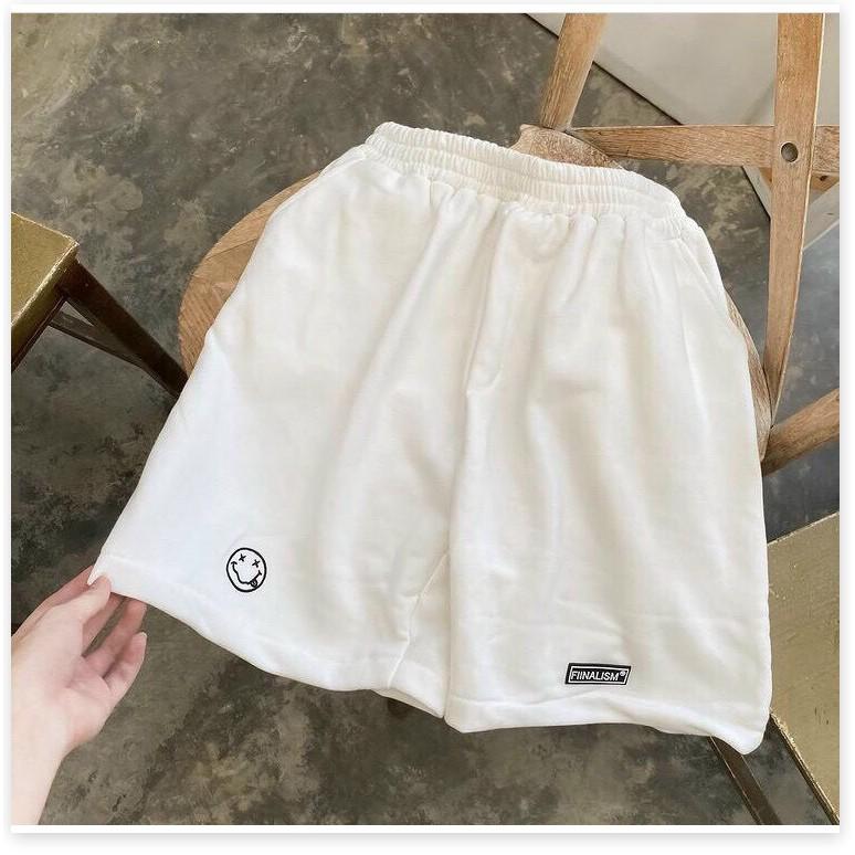 Hình ảnh QUẦN SHORT THUN COTTON NAM NỮ IN ICON MẶT CƯỜI CỰC CHẤT CHO MÙA HÈ VẢI ĐẸP HOT 2021 MẪU MỚI NHẤT HIỆN NAY  MẶC THOẢI MÁI-Jins Store