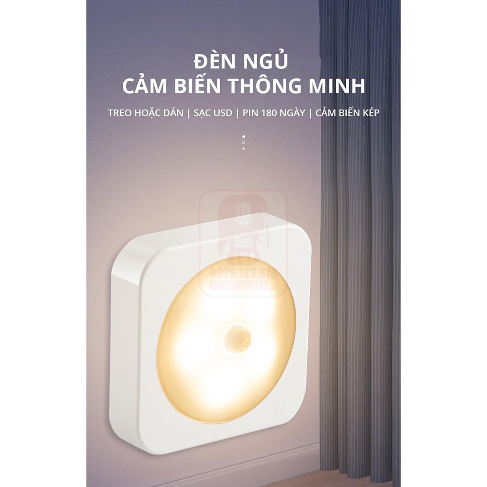 ĐÈN LED cảm ứng tự động pin sạc, nhỏ gọn tiện dụng, tự sáng khi có di chuyển