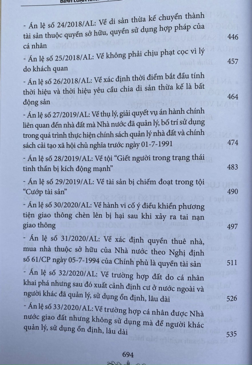 Bình Luận Khoa Học Bản ÁnVà Án Lệ - Tập 1