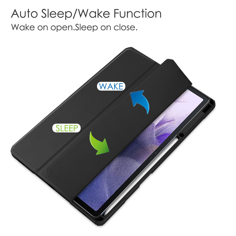 Bao Da Cover Cho Samsung Tab S7 S8 11 Inch T870 / T875 / X700 / X706 Có Khe Cho Bút Cảm Ứng Smart Cover