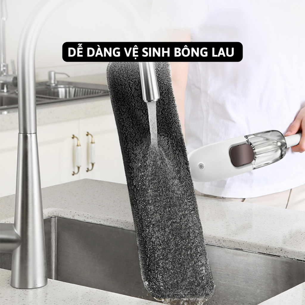 Cây lau nhà phun sương AURORA thông minh , Bộ chổi lau nhà đa năng có bình xịt nước lau mọi ngóc ngách