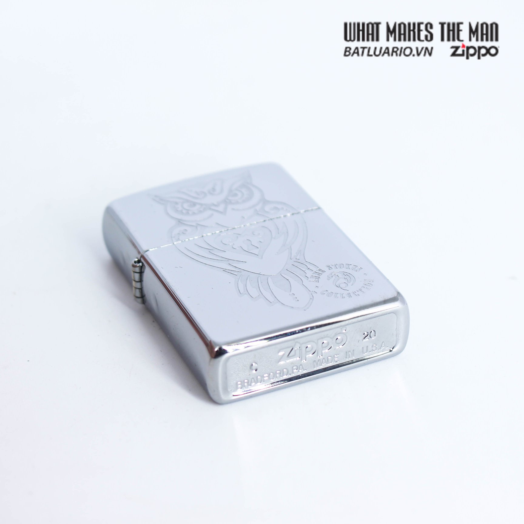 Bật Lửa Zippo 49101 – Zippo Anne Stokes Owl High Polish Chrome