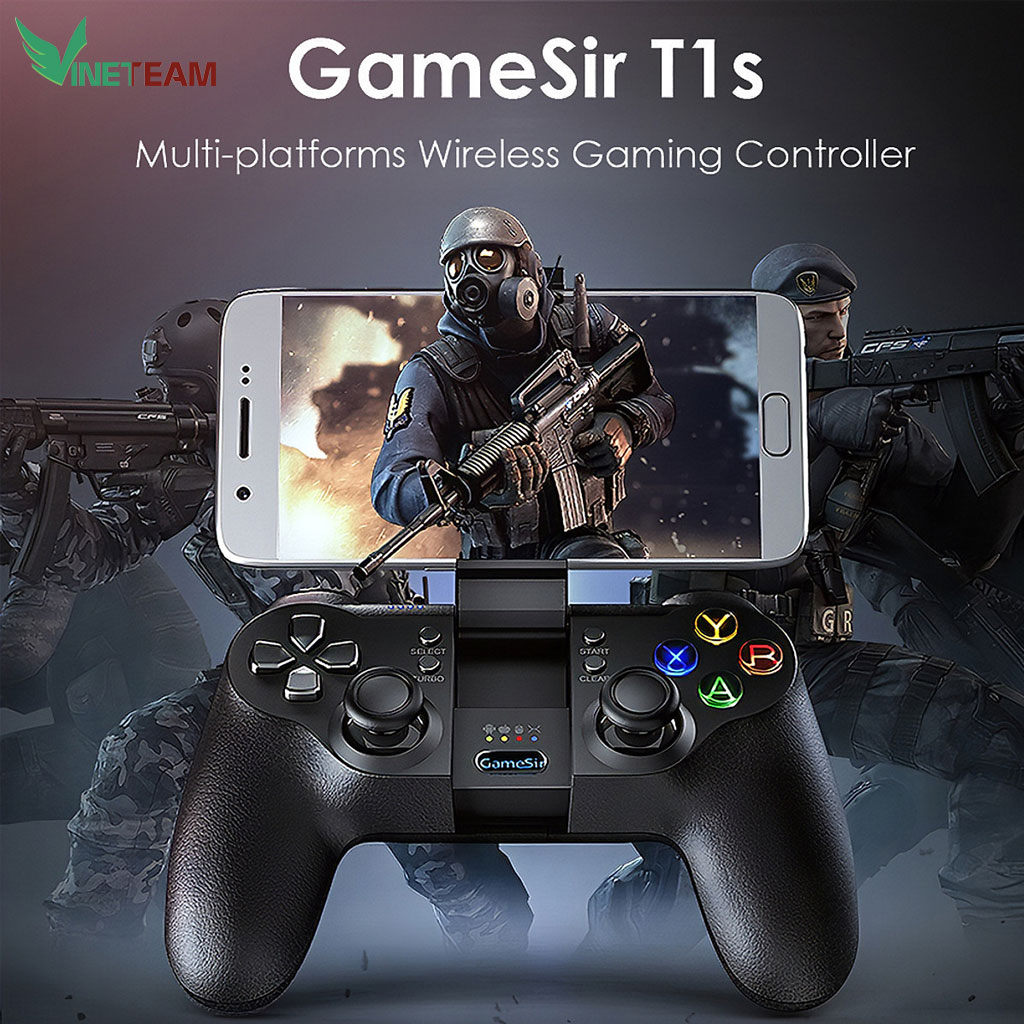 Tay cầm chơi game không dây Gamesir T1S cho điện thoại thông minh Android IOS máy tính bảng máy tính - hàng nhập khẩu