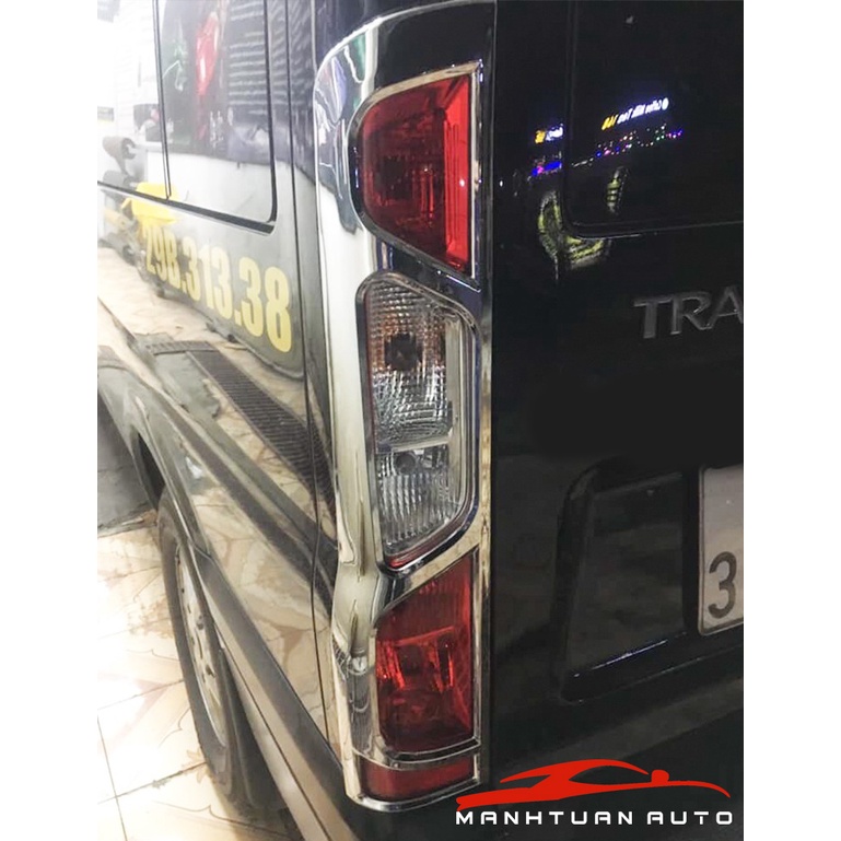 Ốp viền đèn hậu xe Ford Transit 2014-2019 mạ crom cao cấp