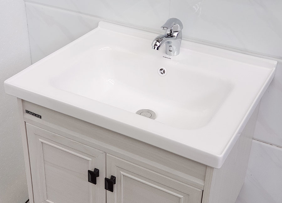 Bộ tủ Lavabo nhựa và carbon chịu nước Eurolife BLV-NC01 kháng nước chống ẩm chống bám bẩn, tạo khuẩn (Trắng)