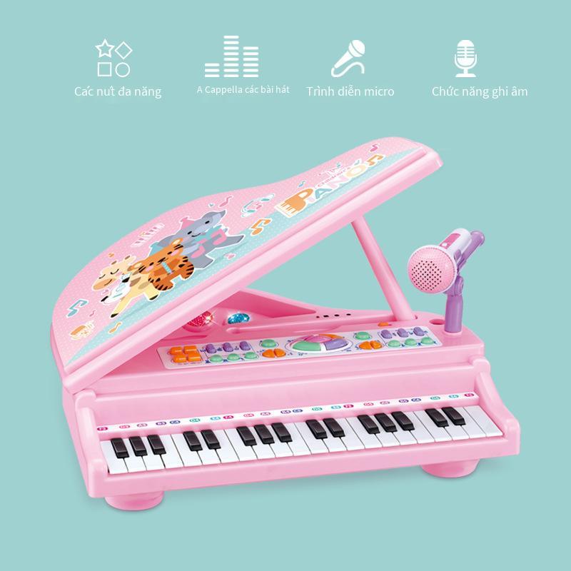 Phong cách mới nhất âm nhạc đa chức năng đàn piano nhỏ đàn organ điện tử có ghế micro giáo dục sớm cho người mới bắt đầu sạc điện thoại di động cho bé gái