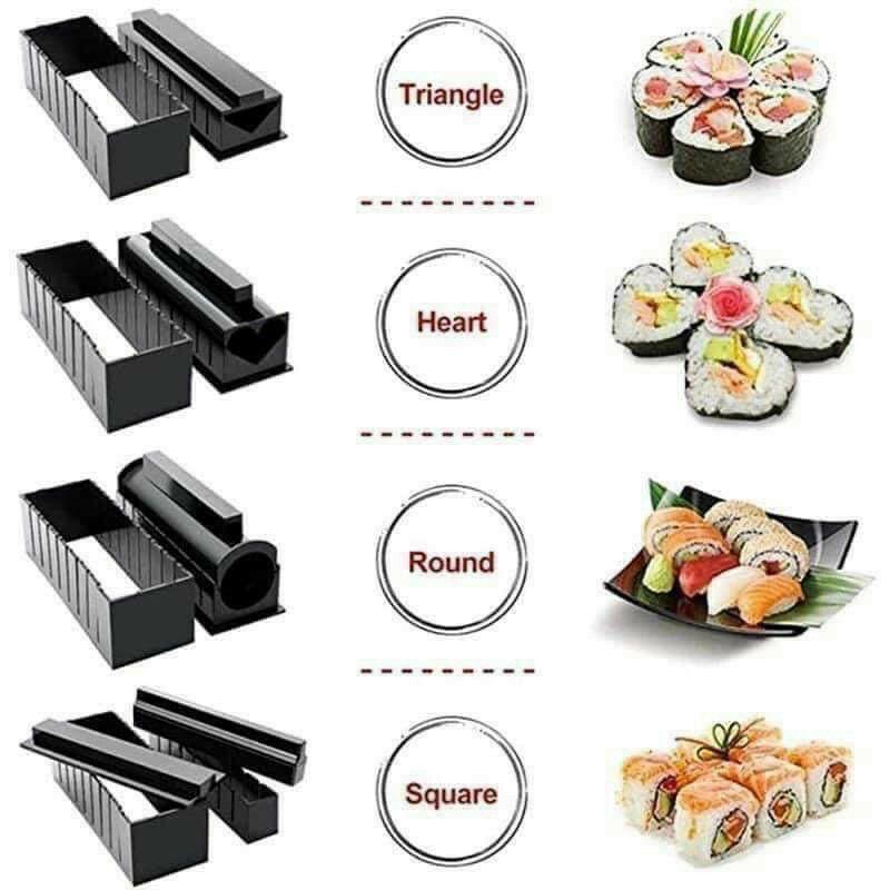 Bộ khuôn làm sushi kimbap, cơm cuộn, trứng cuộn