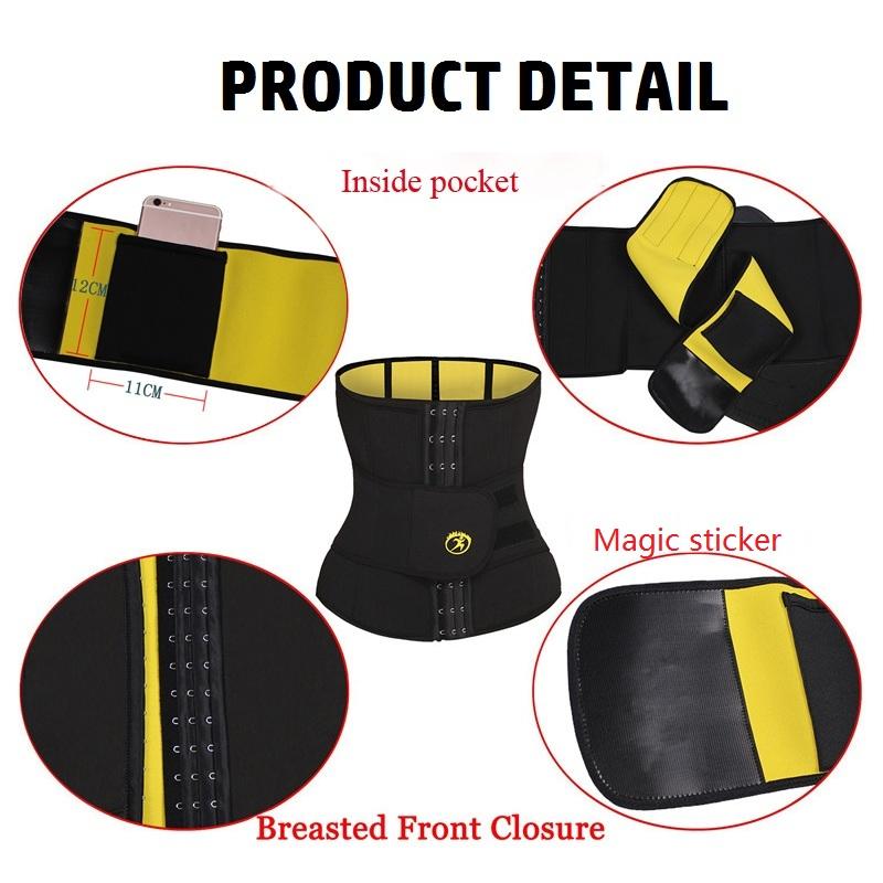 NINGMI Định Tập Toàn Thân Eo Huấn Luyện Cho Nữ Neoprene Shaper Giảm Cân Bể Đai Corset Có Túi Giảm Béo Dây Đeo
