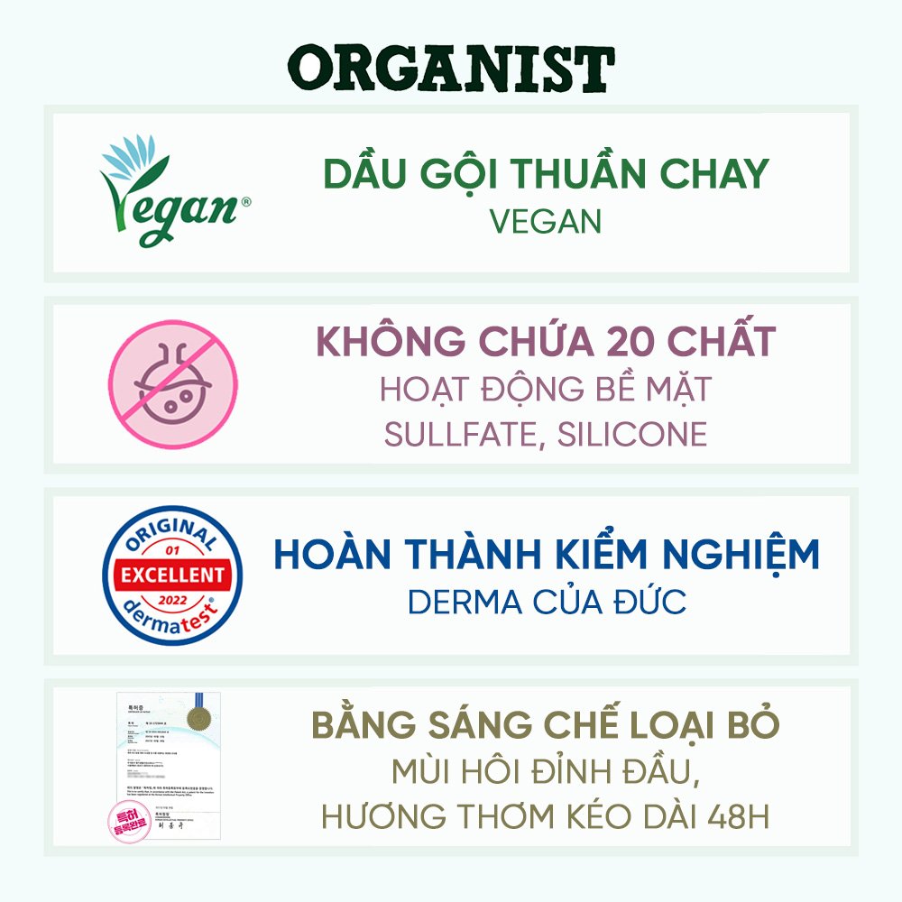 Bộ đôi Dầu gội và dầu xả nuôi dưỡng tóc Organist chiết xuất từ tinh dầu Morocco Argan - Dành cho tóc hư tổn