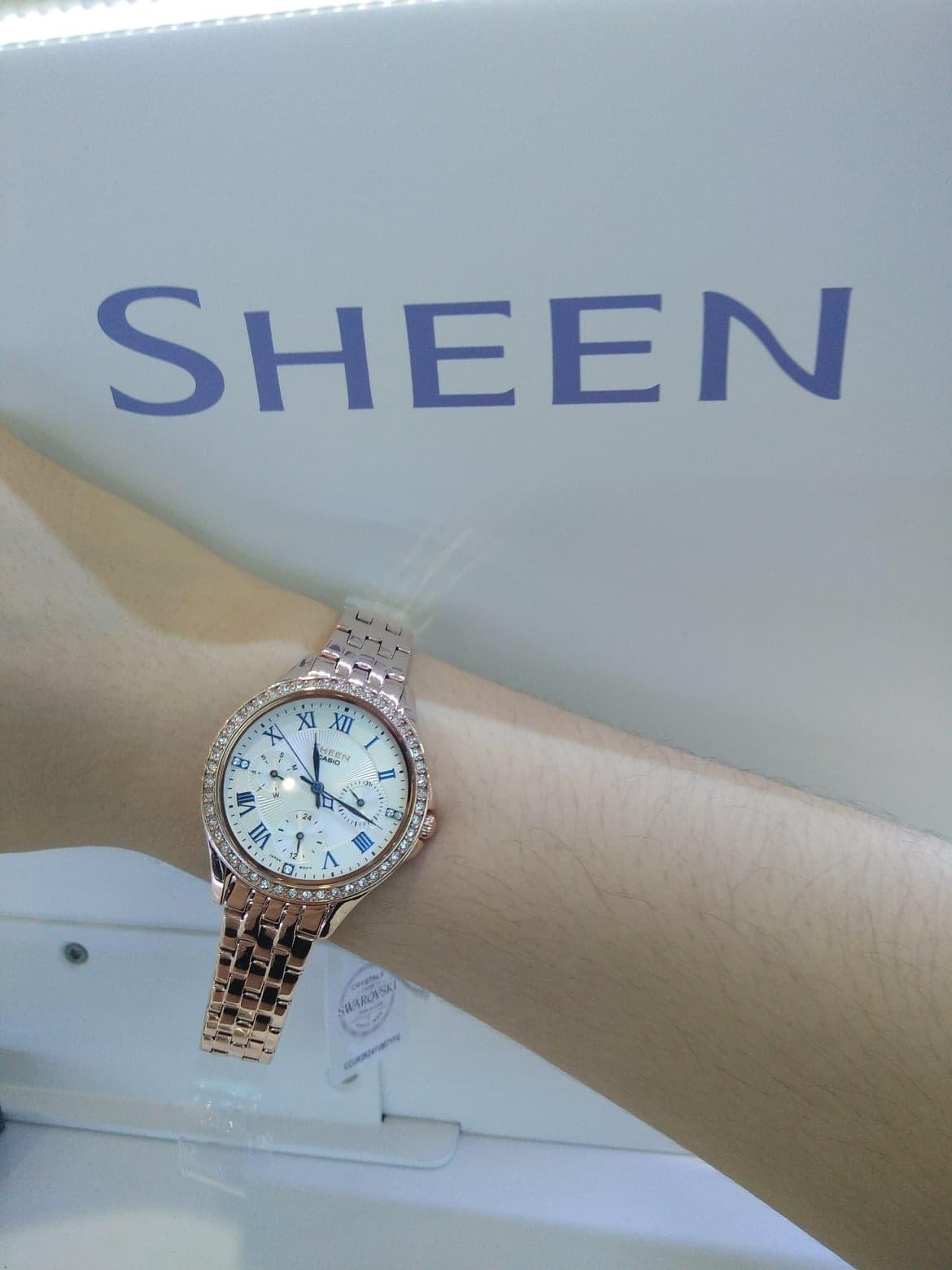 Đồng Hồ Nữ Dây Thép CASIO SHEEN SHE-3062PG-7AUDR |  SHE-3062PG-7A