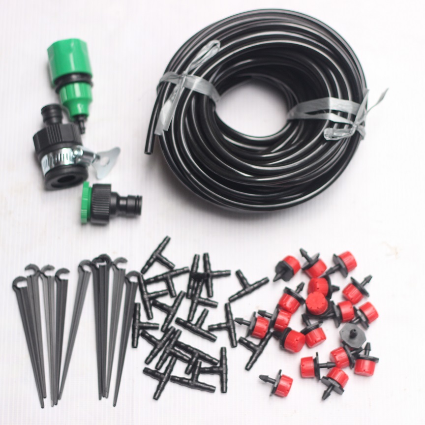 Bộ Kit 16 Đầu tưới 8 tia đầy đủ dây, phụ kiện