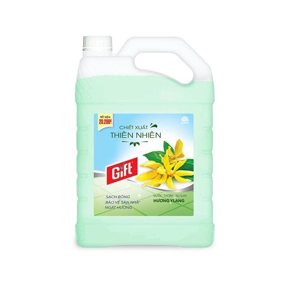 Lau sàn Gift Ylang tinh dầu can 3kg8 lau sàn/nền gạch/đá/gỗ chống trơn trượt thơm lâu khử mùi đuổi muỗi