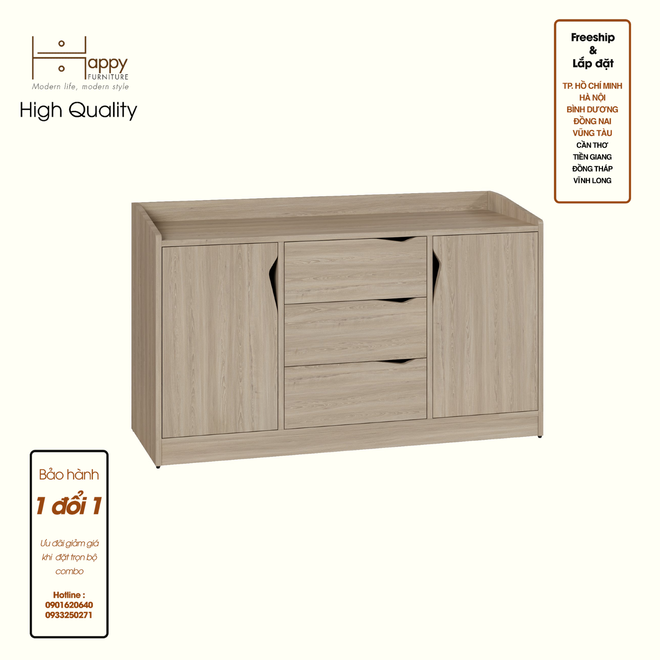 [Happy Home Furniture] WINNI, Tủ lưu trữ 2 cánh mở, 120cm x 40cm x 70cm ( DxRxC), TCM_153