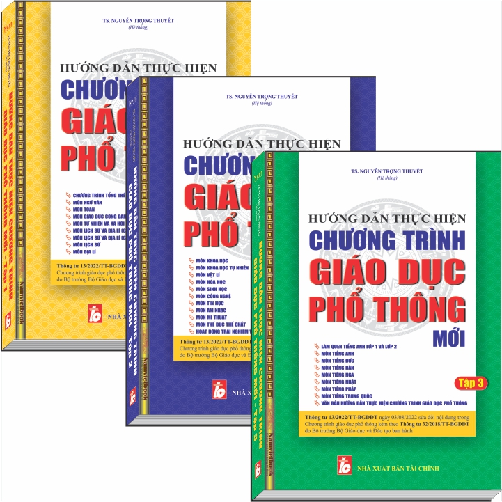 Bộ 3 cuốn sách HƯỚNG DẪN THỰC HIỆN CHƯƠNG TRÌNH GIÁO DỤC PHỔ THÔNG MỚI