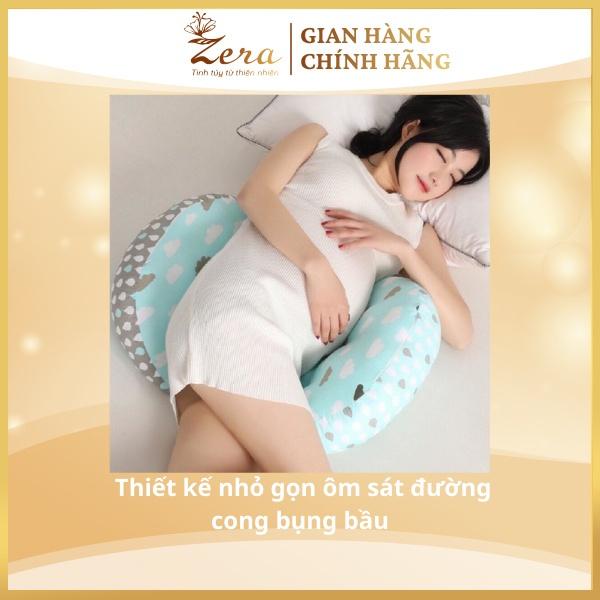 Gối bầu cánh tiên ,gối đa năng cho bà bầu giúp nâng đỡ bụng khi nằm, đỡ lưng khi ngồi giảm đau nhức lưng