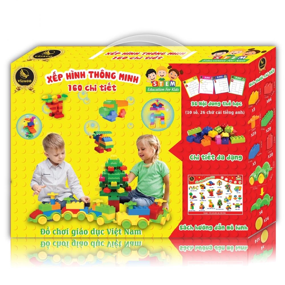 Đồ Chơi Xếp Hình Lắp Ráp Thông Minh 160 Chi Tiết Giúp Bé Phát Triển Tư Duy Trí Tuệ